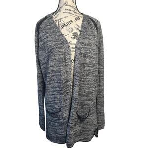 Artisan NY Grey Linen Blend Pocketed Cardigan